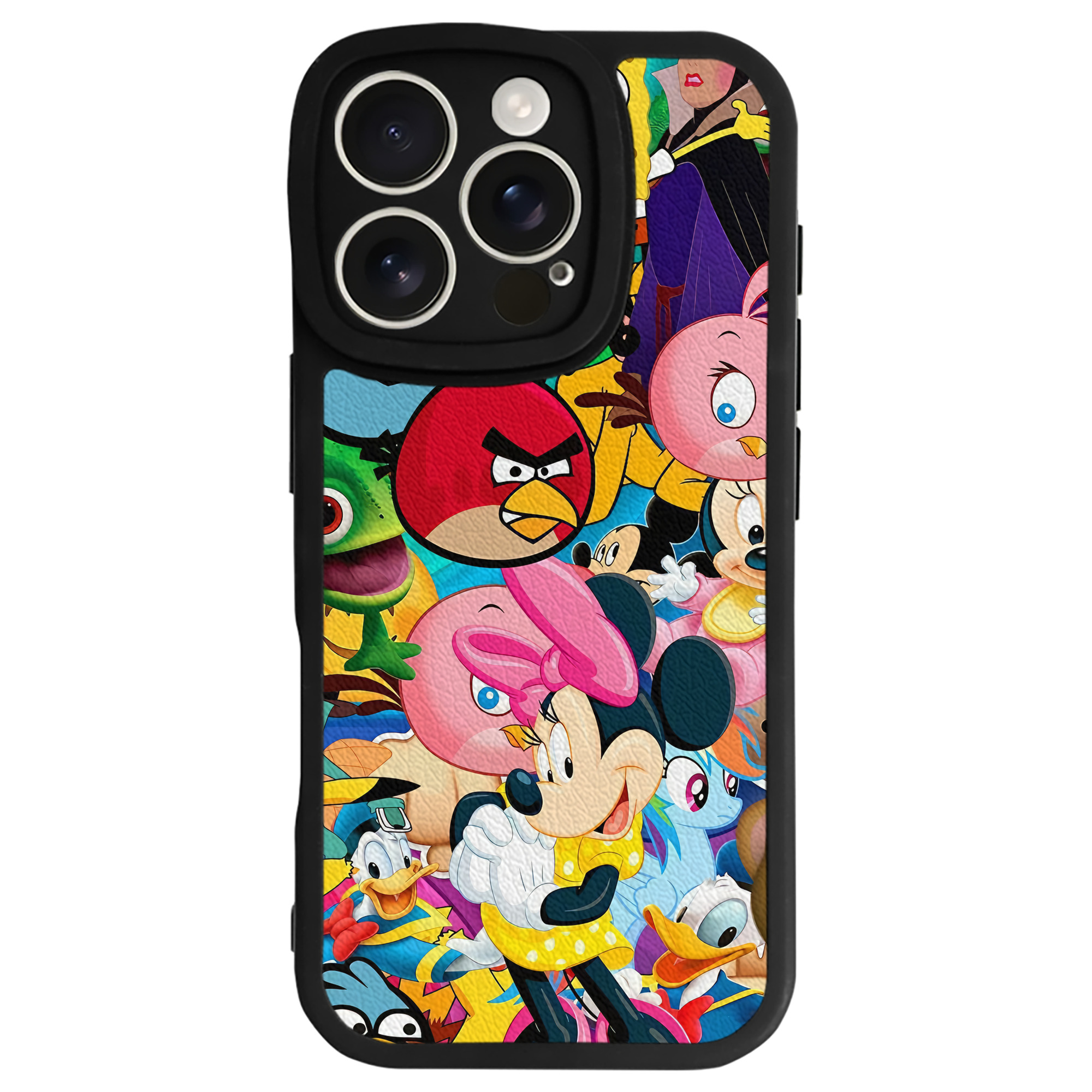 （画像用） Angry Birds アングリーバード 【iPhone 16シリーズ対応】シリコンスマホケース（レザー調） 材質：シリコン